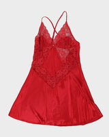Y2K Red Slip Dress - S