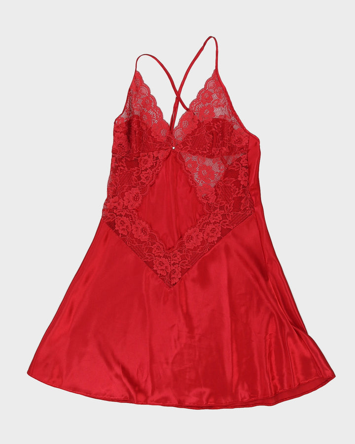 Y2K Red Slip Dress - S