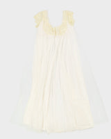 Vintage 1970s Cream Peignoir Robe - S