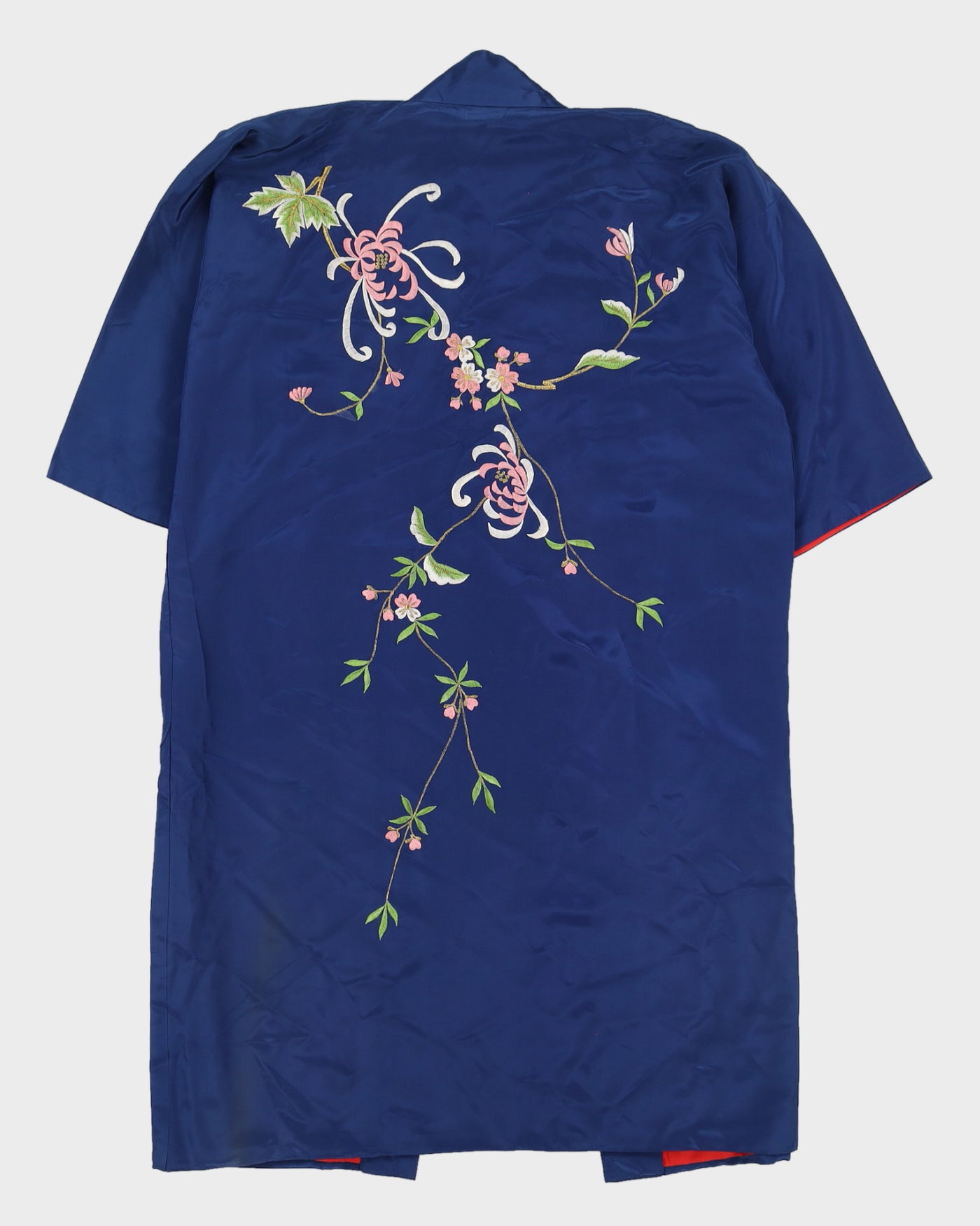 Blue Embroidered Dressing Gown - M / L