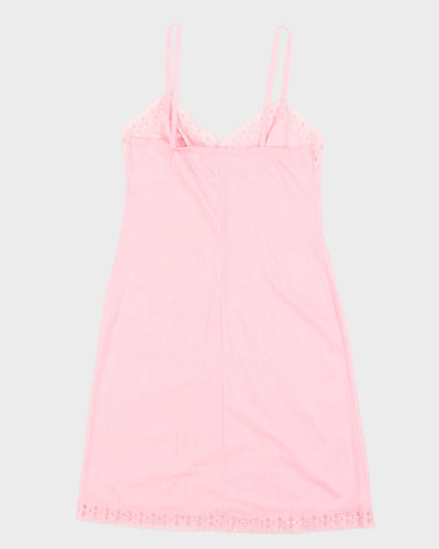 Vintage 1980s Pink Slip Dress - S