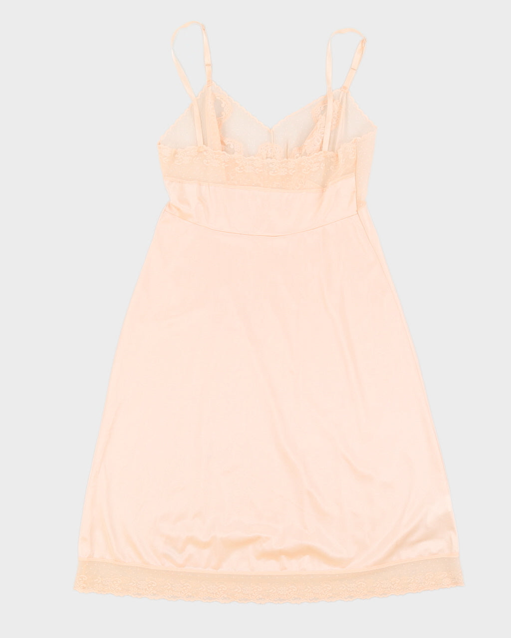 Vintage 1970s Pink Lace Slip