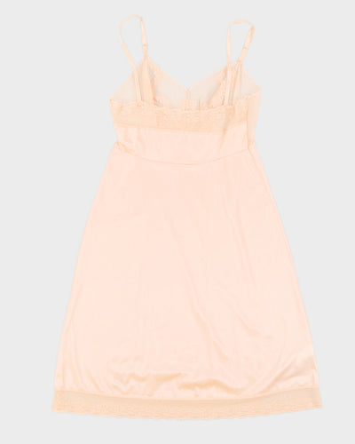 Vintage 1970s Pink Lace Slip
