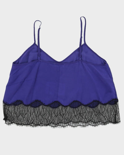 Blue Silk Cami Top - S