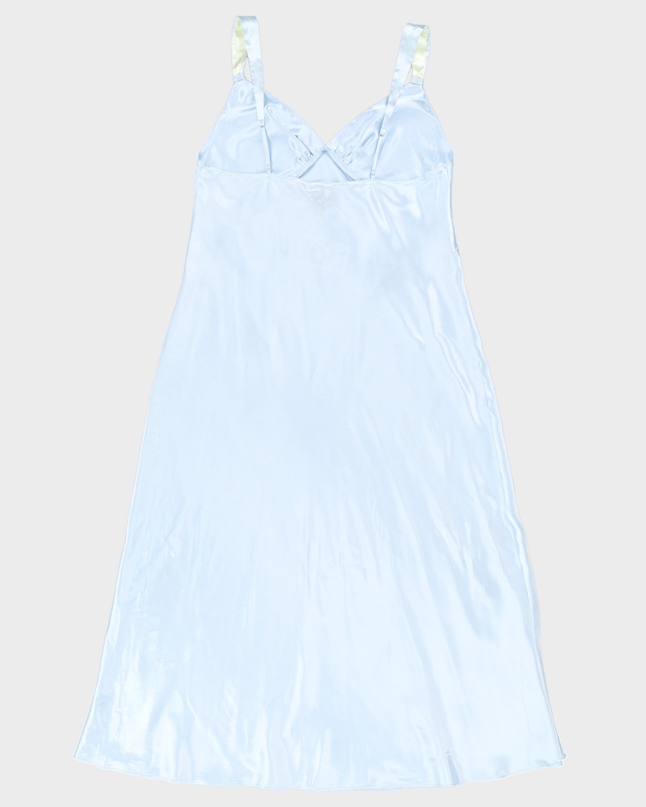 Vintage 1990s Ice Blue Maxi Slip Dress - L