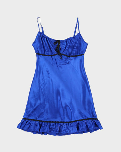 Royal Blue Baby Doll Slip Dress - S
