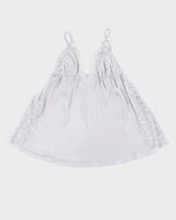 Victoria's Secret Ice Grey Babydoll Lace Slip - XL