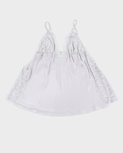 Victoria's Secret Ice Grey Babydoll Lace Slip - XL