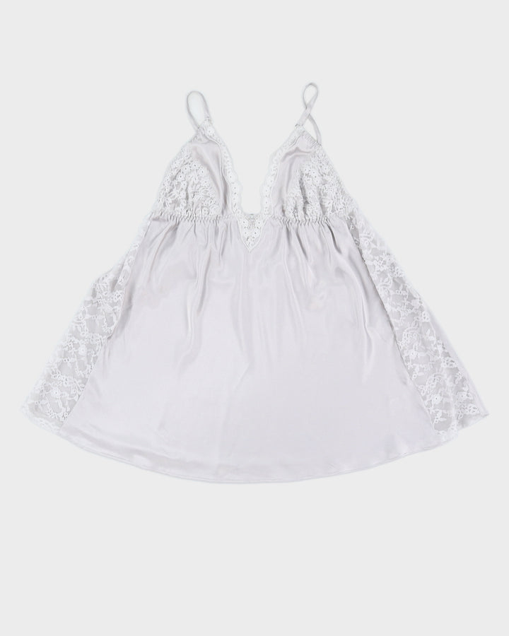 Victoria's Secret Ice Grey Babydoll Lace Slip - XL