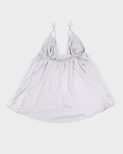 Victoria's Secret Ice Grey Babydoll Lace Slip - XL
