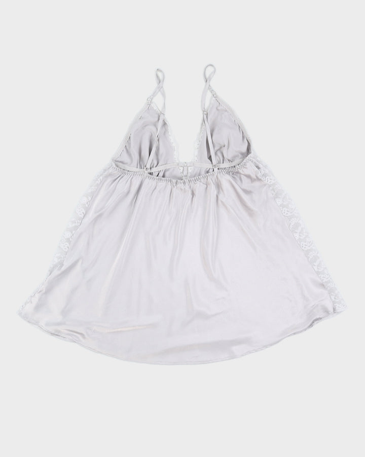 Victoria's Secret Ice Grey Babydoll Lace Slip - XL