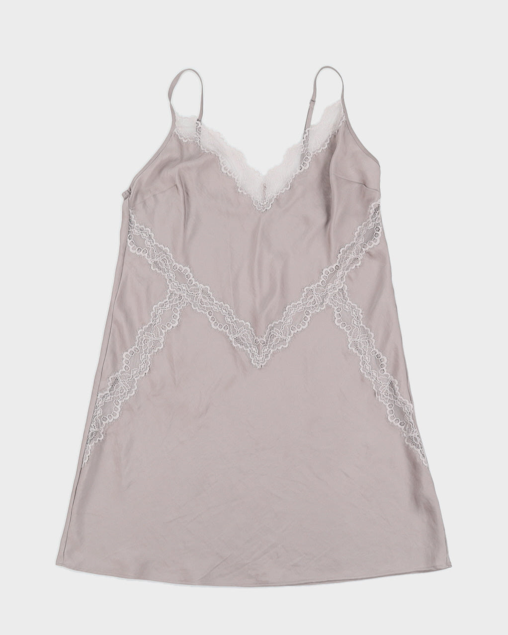 Victoria's Secret Lace Detail Light Grey Slip - L