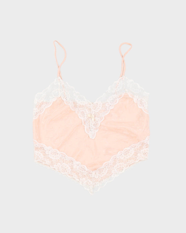 Vintage 1980s Light Pink Heart Shaped Cami - S