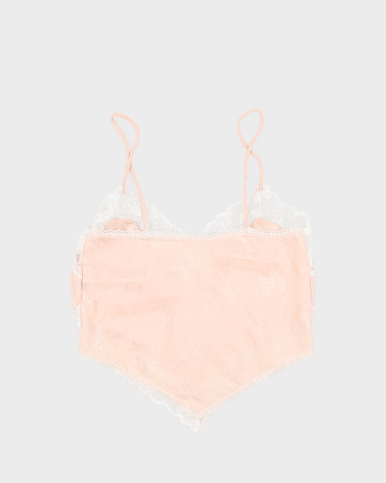 Vintage 1980s Light Pink Heart Shaped Cami - S