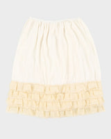 Vintage 1970s Mini Petticoat Ruffled Slip Skirt - XS