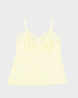 1990s Yellow Lace Detailed Camisole - M