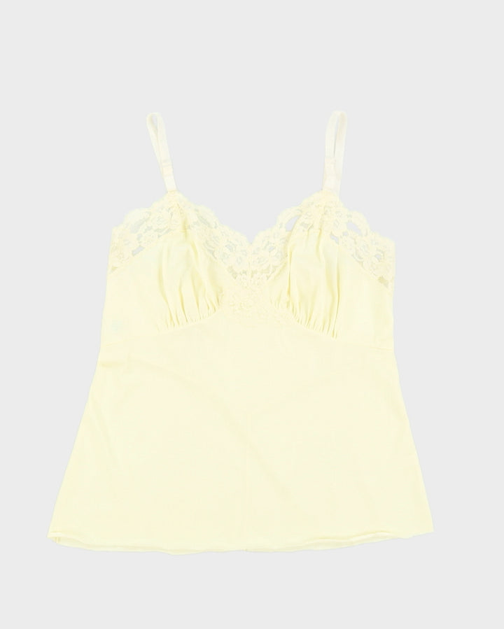 1990s Yellow Lace Detailed Camisole - M