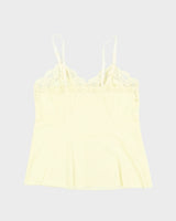 1990s Yellow Lace Detailed Camisole - M