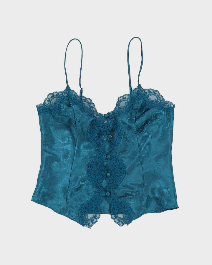 Victoria's Secret Cream Aqua Blue Camisole - S