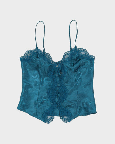 Victoria's Secret Cream Aqua Blue Camisole - S