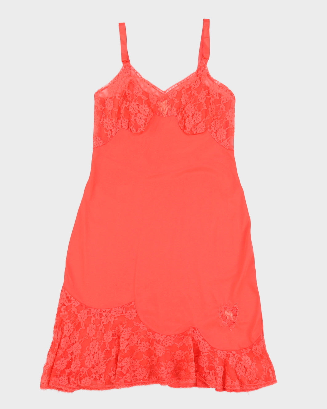Vintage 1980s Red Slip Dress - S