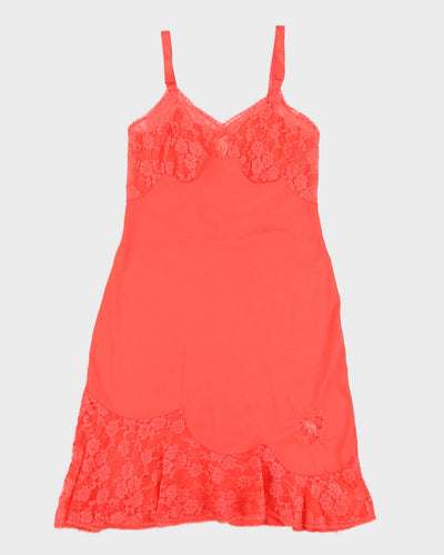 Vintage 1980s Red Slip Dress - S