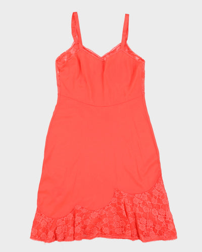 Vintage 1980s Red Slip Dress - S