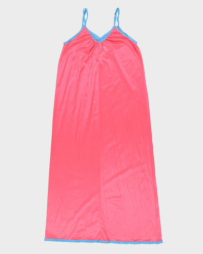 Vintage 1990s Pink And Blue Slip Dress - M