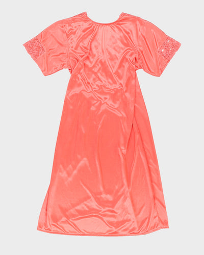 00s Pink Wrap Peignoir Robe - S