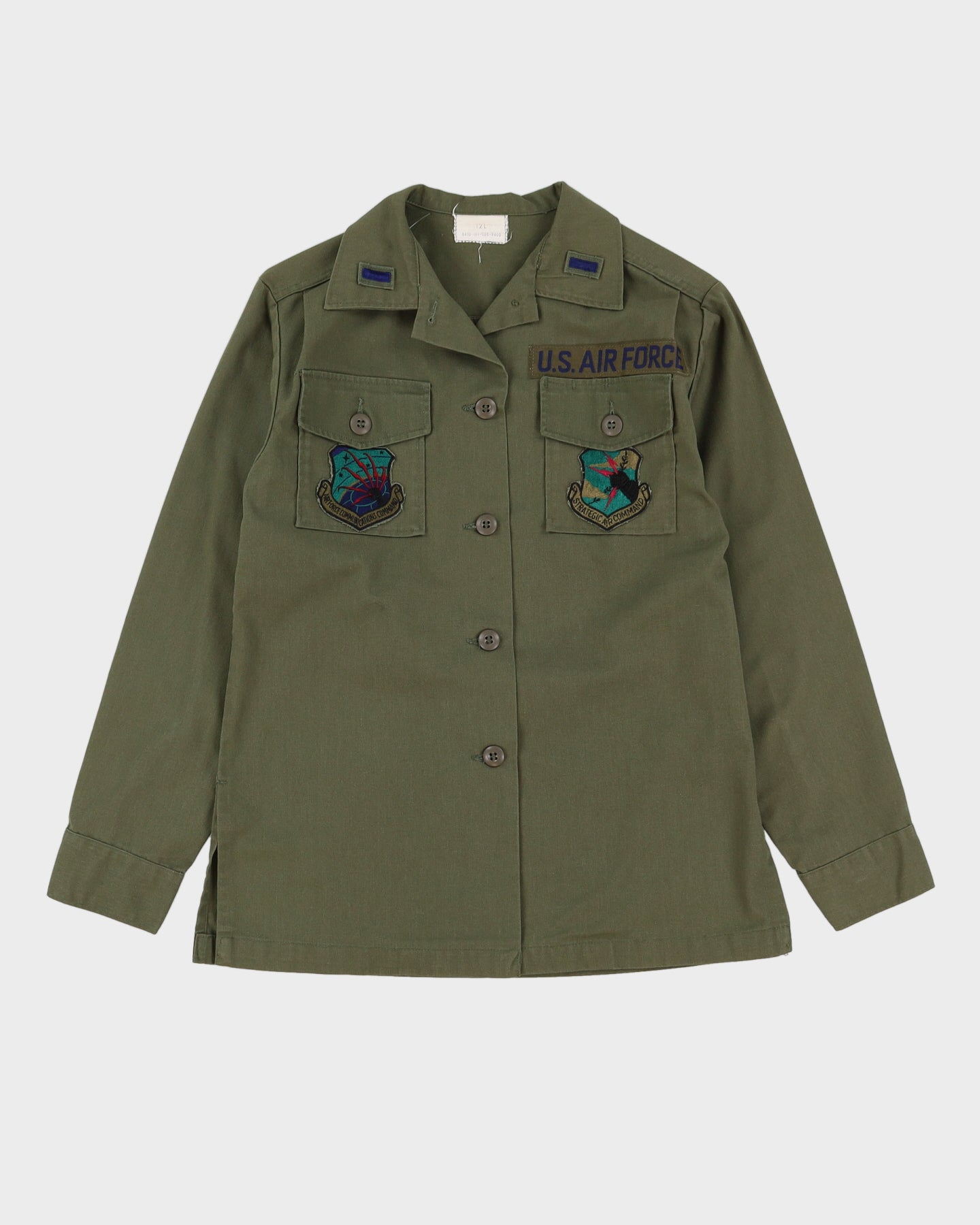 1980s Vintage US Air Force Women's OG-507 Dura-Press Utility Shirt - Medium