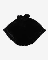 Black faux fur cape