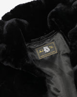 Black faux fur cape