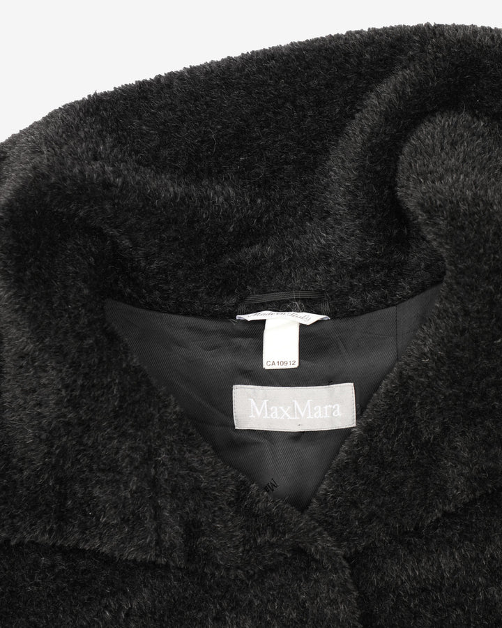 MaxMara Grey Fleece Style Coat