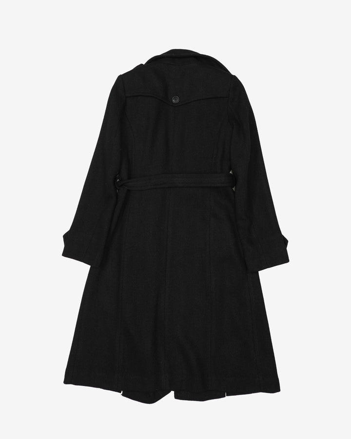 Ben Sherman Black Belted Coat
