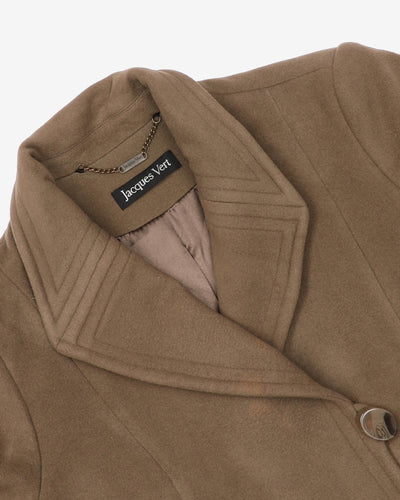 Jacques Vert Taupe Overcoat