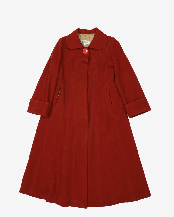 1970s Burnt Orange Wool Coat