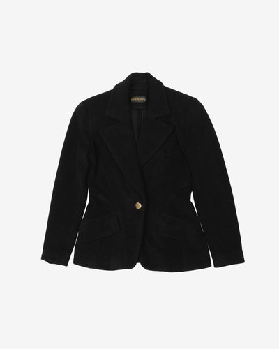 Donna Karan Black Wool Blazer