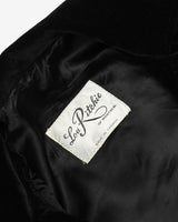 1970s Black Velvet Belted Overcoat
