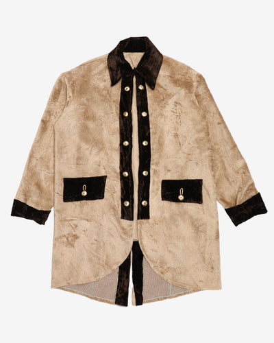 1970s Beige And Brown Jacket Over-Shirt