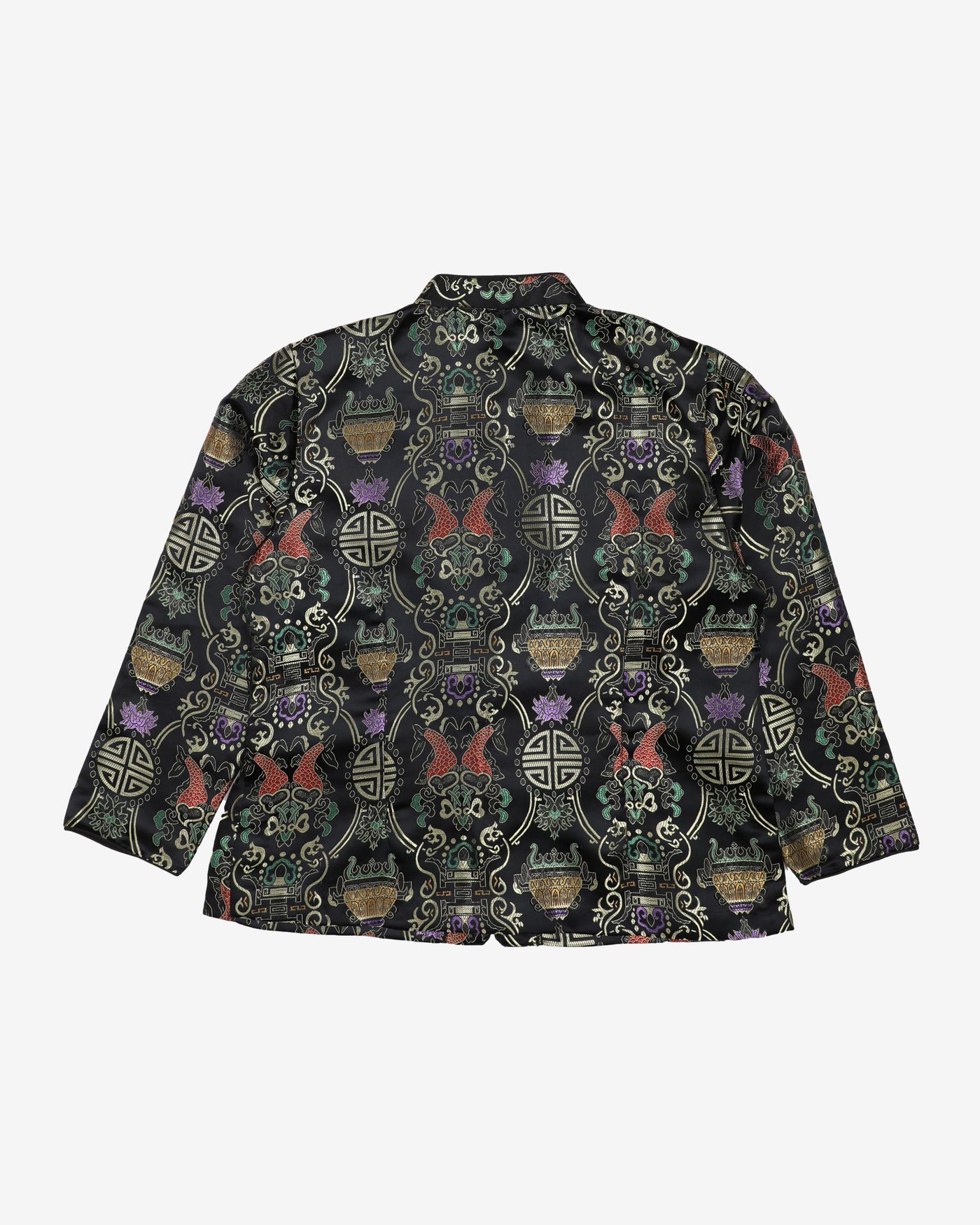 Black And Gold Brocade Evening Jacket - M