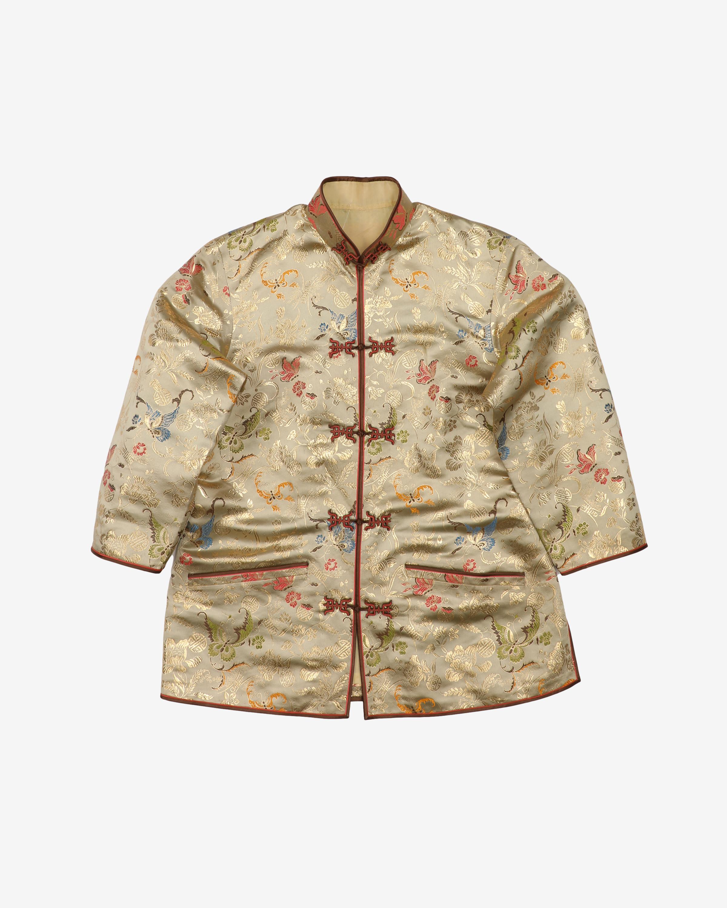 Gold Brocade Evening Jacket - S