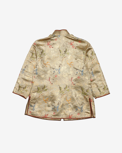 Gold Brocade Evening Jacket - S