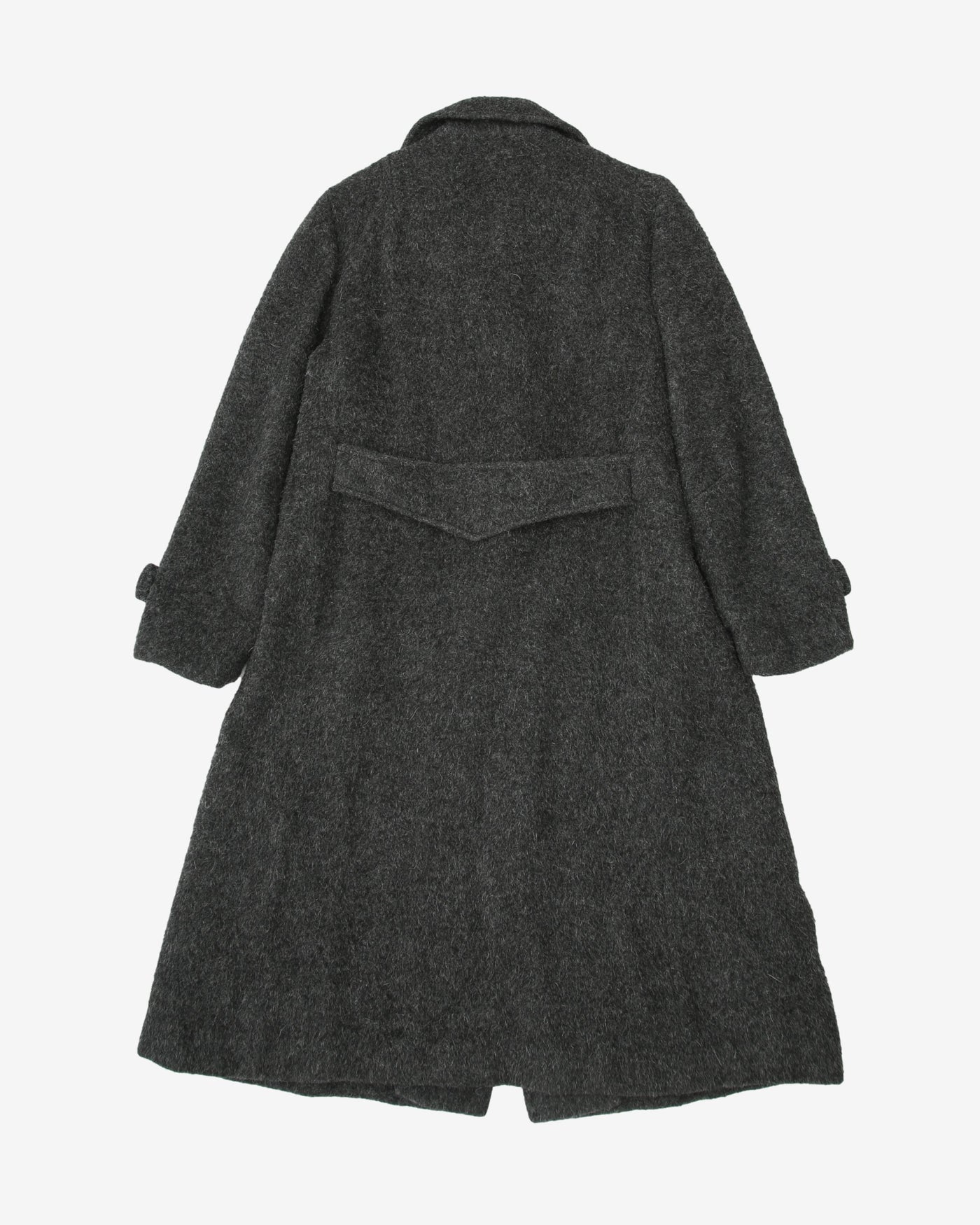 1990s Grey Wool Overcoat - S