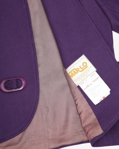 1970s Purple Belted Blazer Jacket - S