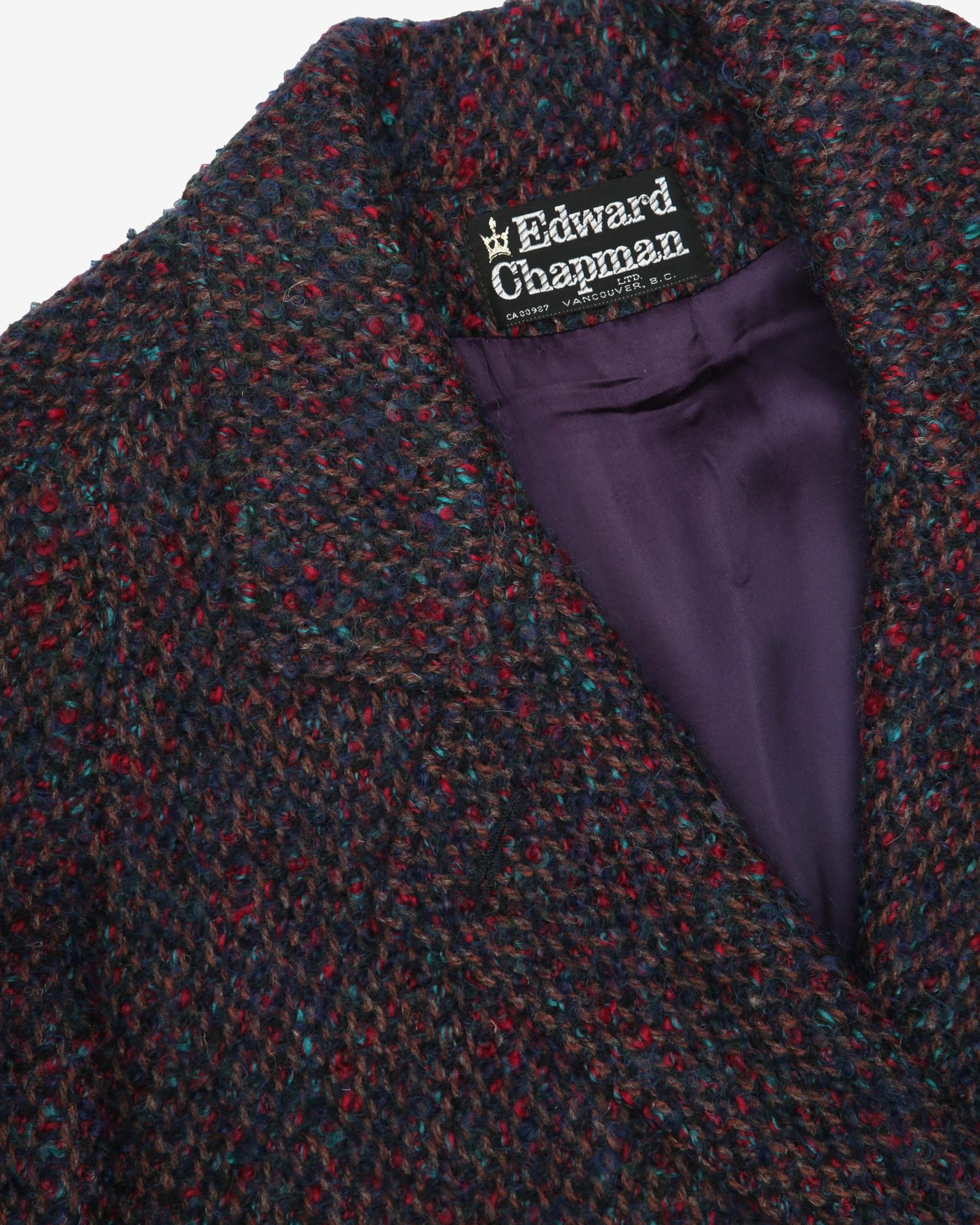 1980s Edward Chapman Tweed Overcoat - M