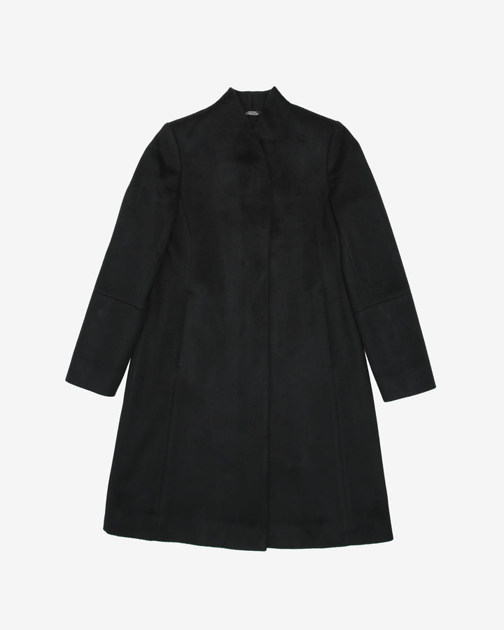 Black Wool And Cashmere Overcoat - XS