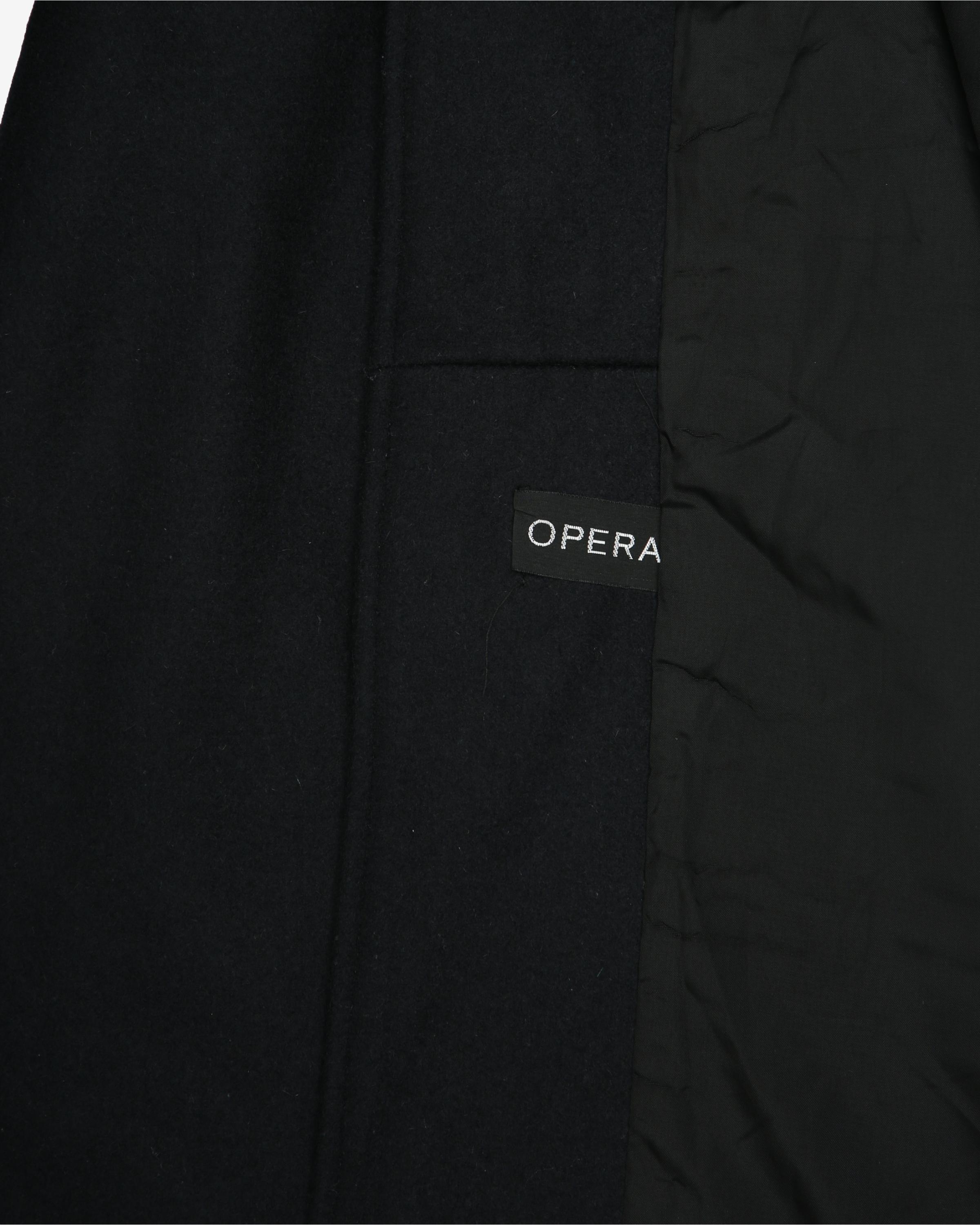 Black Wool With A Frilled Collar Overcoat - S
