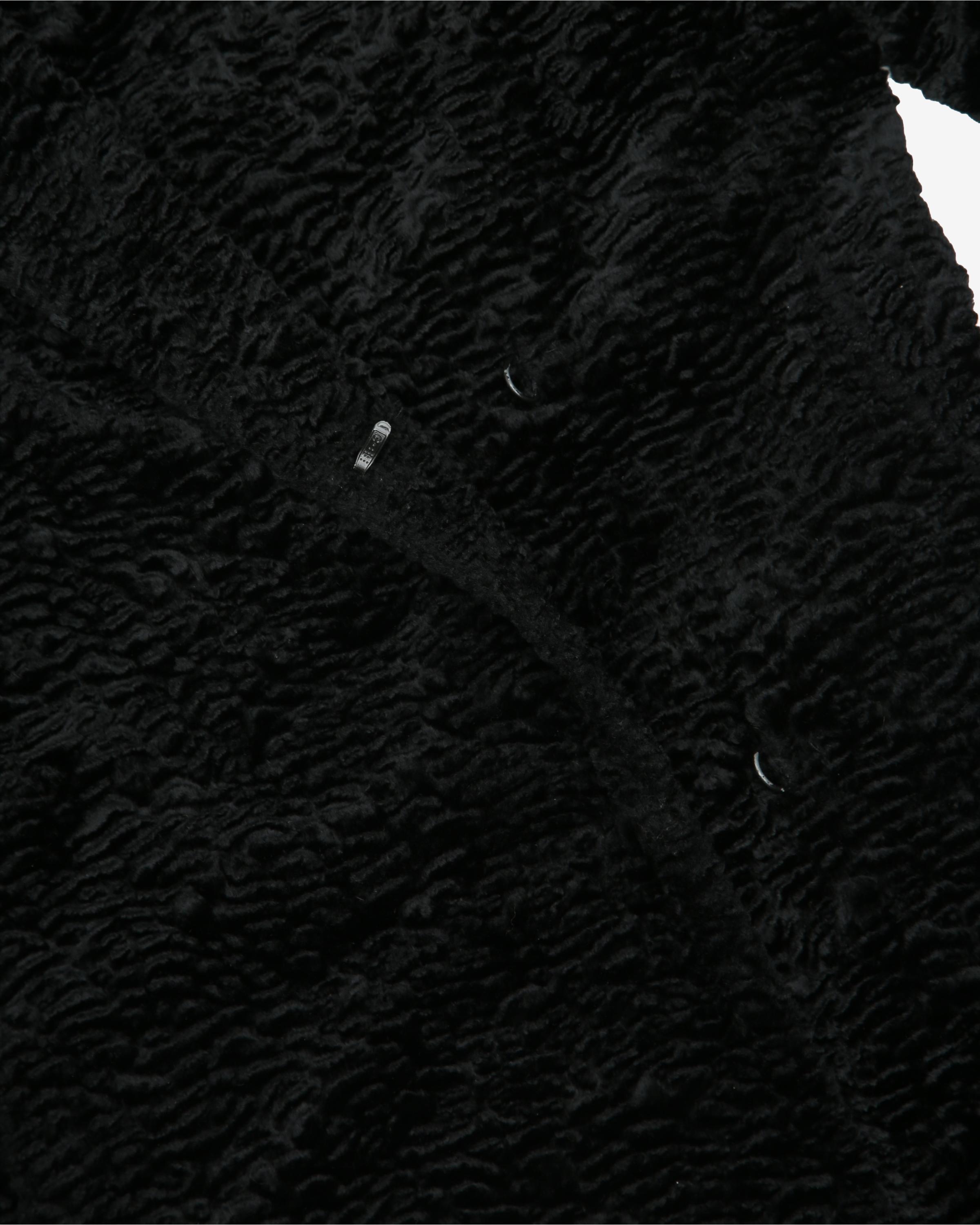 Calvin Klein Black Faux Fur Overcoat - S