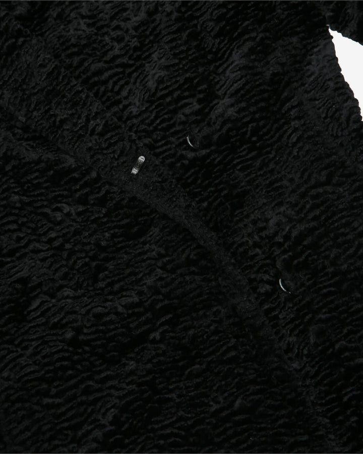 Calvin Klein Black Faux Fur Overcoat - S