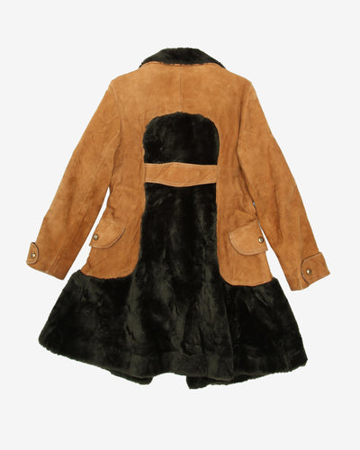 1970s Suede With Faux Fur Collar Jacket - S
